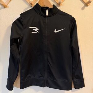 Black and White Nike Track 3 brand Jacket